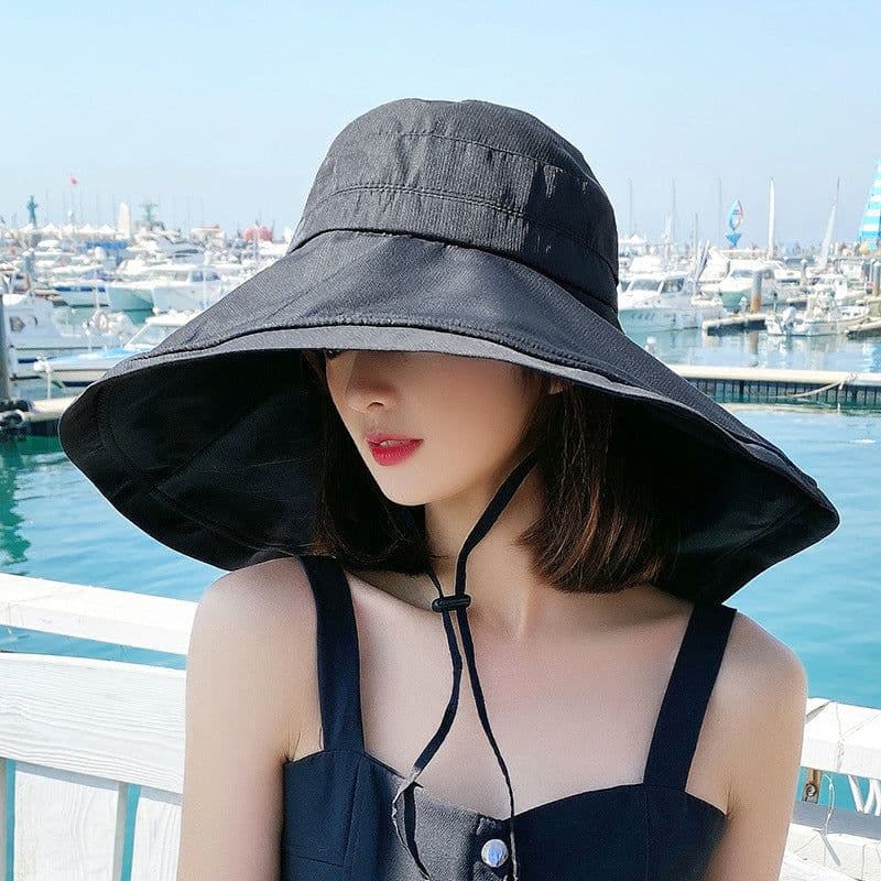 image-Wide Brim Neck Protection Protection Hat Female UV Protection Outdoor Big Brim Sun Hat
