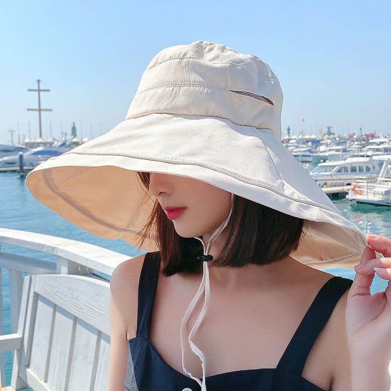 image-Wide Brim Neck Protection Protection Hat Female UV Protection Outdoor Big Brim Sun Hat