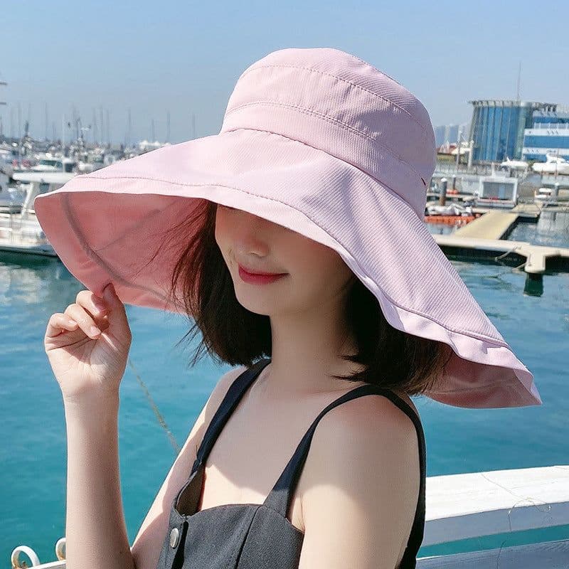 image-Wide Brim Neck Protection Protection Hat Female UV Protection Outdoor Big Brim Sun Hat
