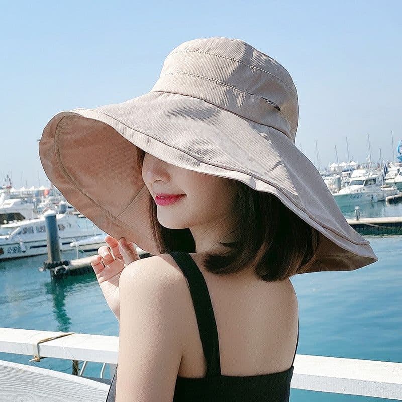 image-Wide Brim Neck Protection Protection Hat Female UV Protection Outdoor Big Brim Sun Hat