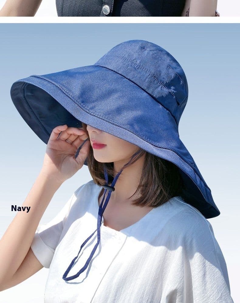 image-Wide Brim Neck Protection Protection Hat Female UV Protection Outdoor Big Brim Sun Hat