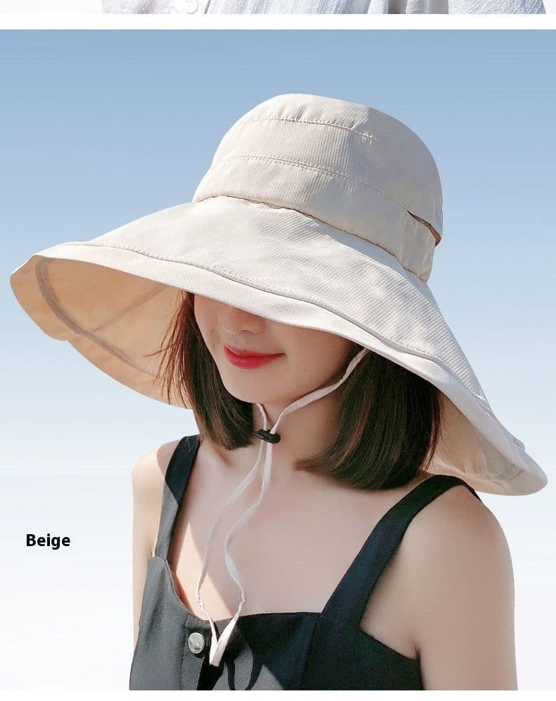 image-Wide Brim Neck Protection Protection Hat Female UV Protection Outdoor Big Brim Sun Hat