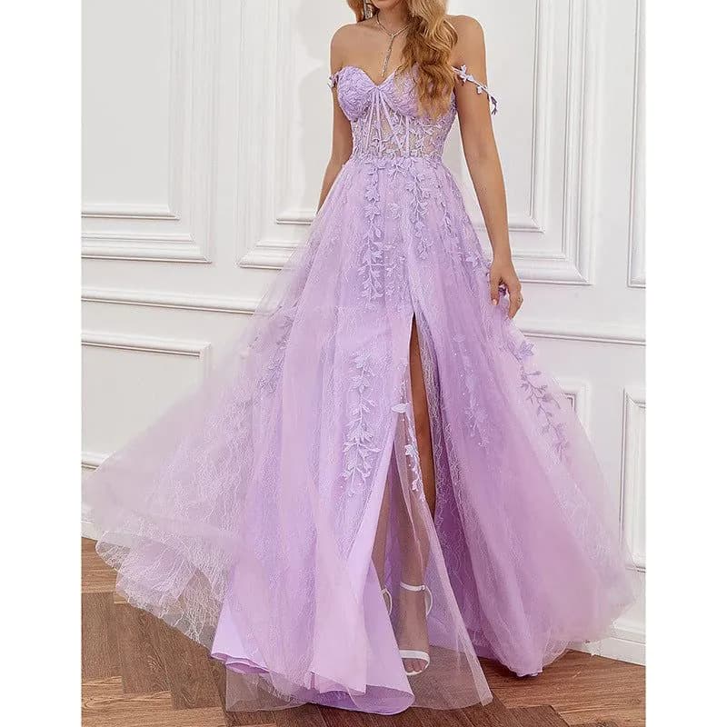 image-Temperament Red Carpet Catwalk Show Banquet Annual Meeting Performance Host Evening Dress
