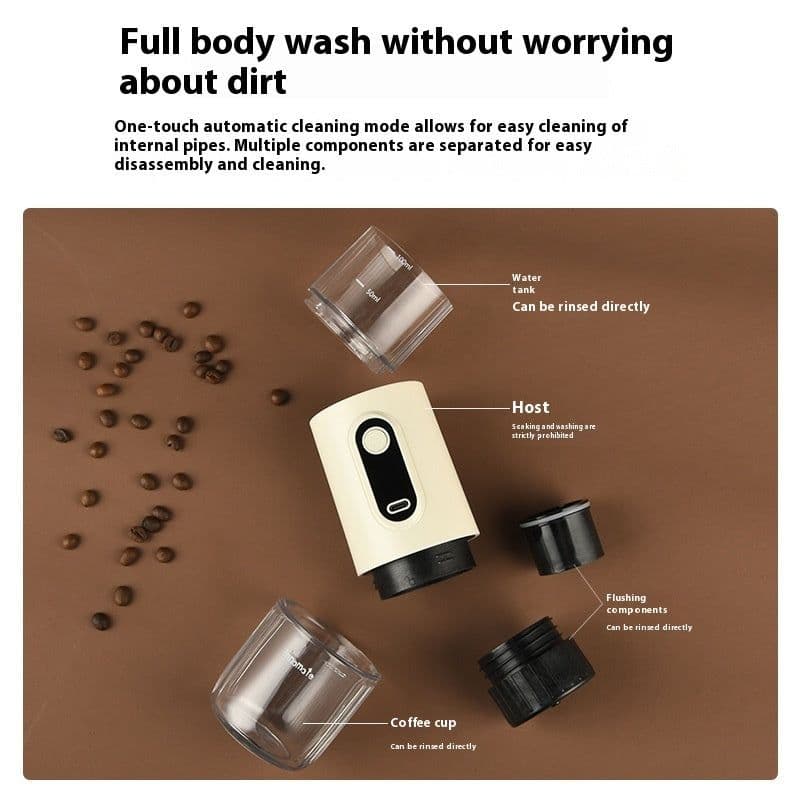 image-Wireless Portable Italian Coffee Machine Electric Concentrated Capsule Small Portable Outdoor Vehicle-mounted Home Use