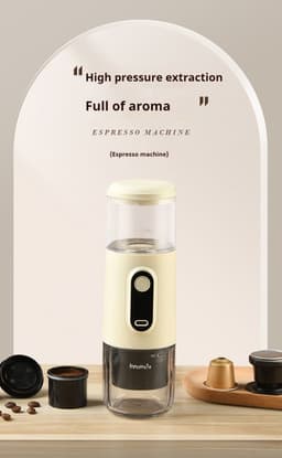 image-Wireless Portable Italian Coffee Machine Electric Concentrated Capsule Small Portable Outdoor Vehicle-mounted Home Use