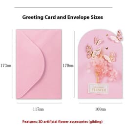 image-Boxed Greeting Card 3D 3D Birthday Blessing Card Butterfly Shape