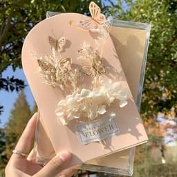 image-Boxed Greeting Card 3D 3D Birthday Blessing Card Butterfly Shape