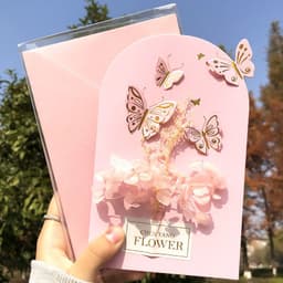 image-Boxed Greeting Card 3D 3D Birthday Blessing Card Butterfly Shape