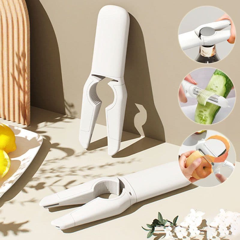 image-5 In 1 Fruit And Vegetable PeelerFood Grade Stainless Steel Veggie Peeler And Bottle Opener Multifunctional Dishwasher Safe Kitchen Gadgets