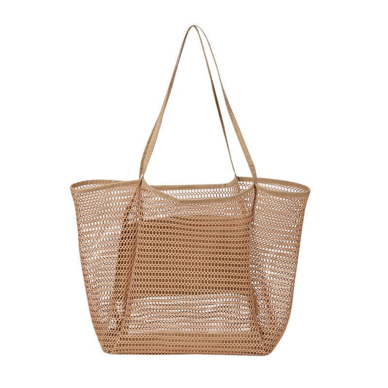 image-Portable Portable Beach Bag Travel Bag Sandwich Grid