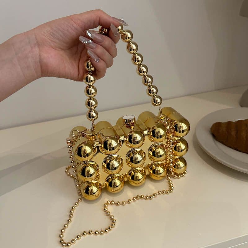 image-Acrylic Fashion Dinner Bag Pearl Hand