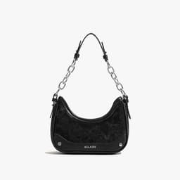 image-Women's Frosted Vintage Autumn And Winter Textured Shoulder Messenger Bag