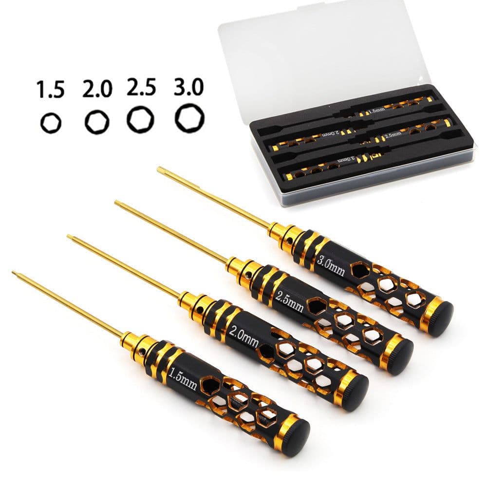 image-Repair Tools Titanium-plated Cutter Head 15 20 25 30mm Hexagon Socket Screwdriver Set