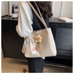 image-Women's Large-capacity Straw Tote All-match Shoulder Bag
