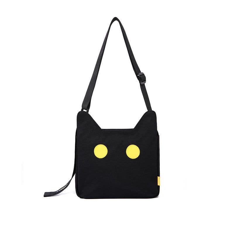 image-Cat-shaped Shoulder Messenger Bag Large Capacity Canvas Nylon Bag