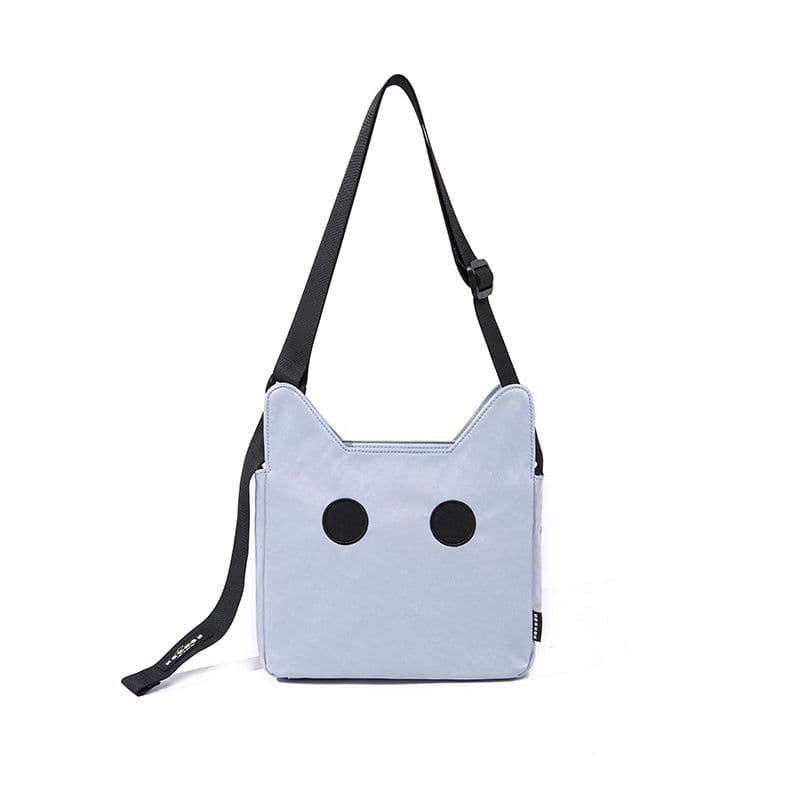 image-Cat-shaped Shoulder Messenger Bag Large Capacity Canvas Nylon Bag