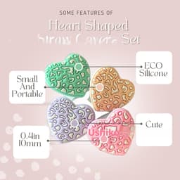 image-Dust Plug Love Leopard Print Straw Cover