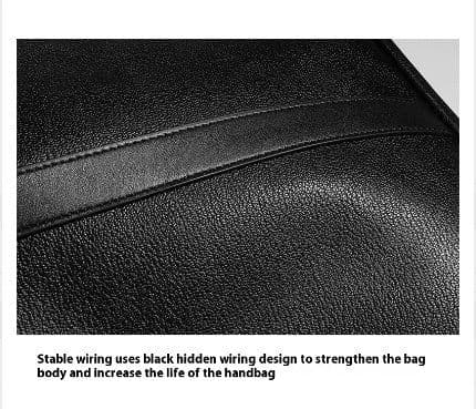 image-Men's Real-leather Handbag Double Zipper Cattlehide Leather Fashion