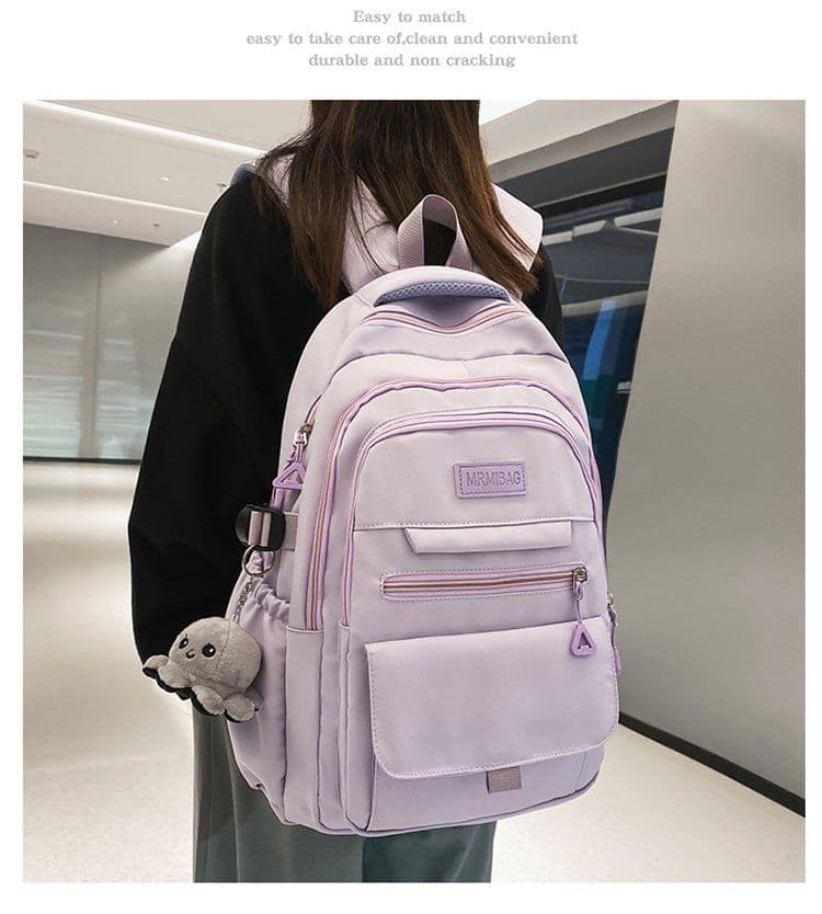 image-Simple Large Capacity Travel Backpack For Women Casual Japanese