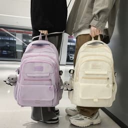 image-Simple Large Capacity Travel Backpack For Women Casual Japanese
