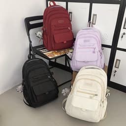 image-Simple Large Capacity Travel Backpack For Women Casual Japanese