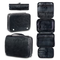 image-Men's Business Pu Wash Large Capacity High Sense Storage Bag