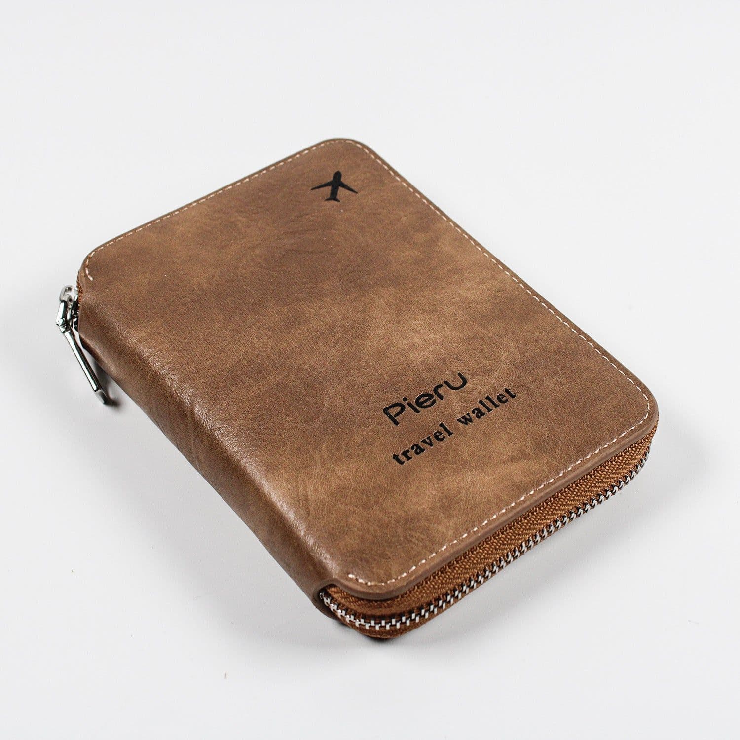 image-Zipper Passport Holder Multi-functional RFID Anti-theft Swiping Outbound Travel Storage Bag