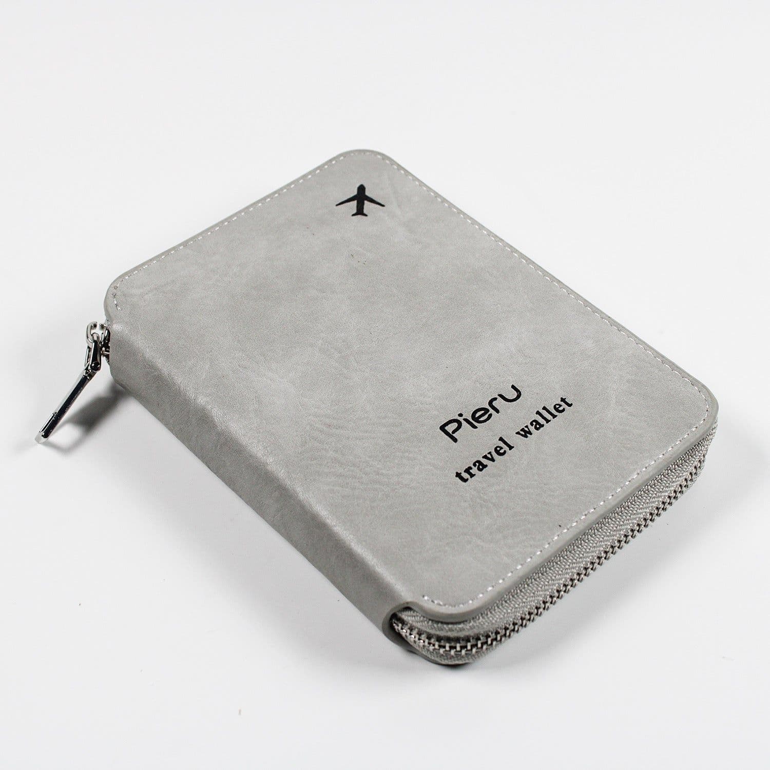 image-Zipper Passport Holder Multi-functional RFID Anti-theft Swiping Outbound Travel Storage Bag