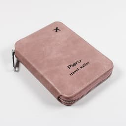image-Zipper Passport Holder Multi-functional RFID Anti-theft Swiping Outbound Travel Storage Bag