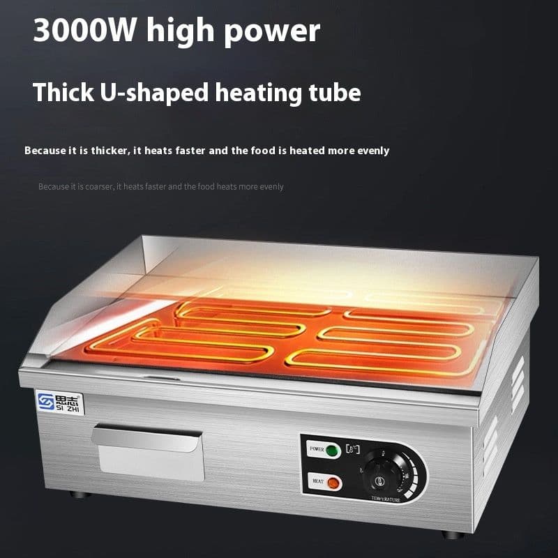 image-Electric Grill Commercial Equipment Gas Stall Cold Noodle Sheet Roasting Machine