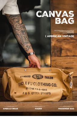 image-Retro Large Capacity Crossbody Newsboy Bag Letter Canvas Message Bag