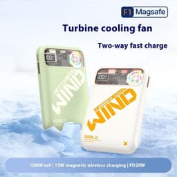 image-Magnetic Wireless Cooling Fan Power Supply