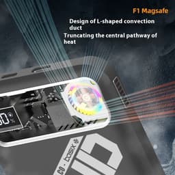 image-Magnetic Wireless Cooling Fan Power Supply