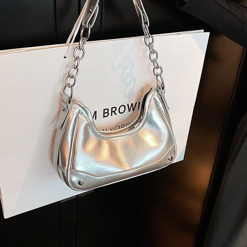 image-High-grade Fashionable Shoulder Simple Western Style Super Popular Underarm Bag