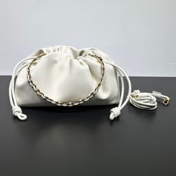 image-Chinese Style Crossbody Women's Bag Cowhide Lucky Bag Drawstring Clouds