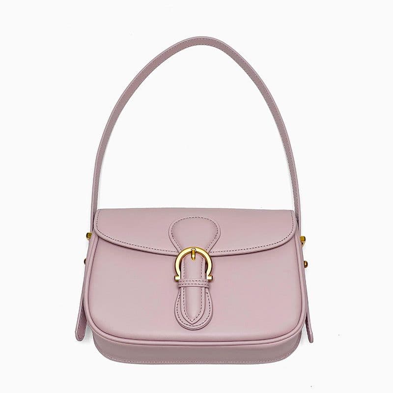 image-Genuine Leather Women's Bag High Sense Niche Underarm Bag
