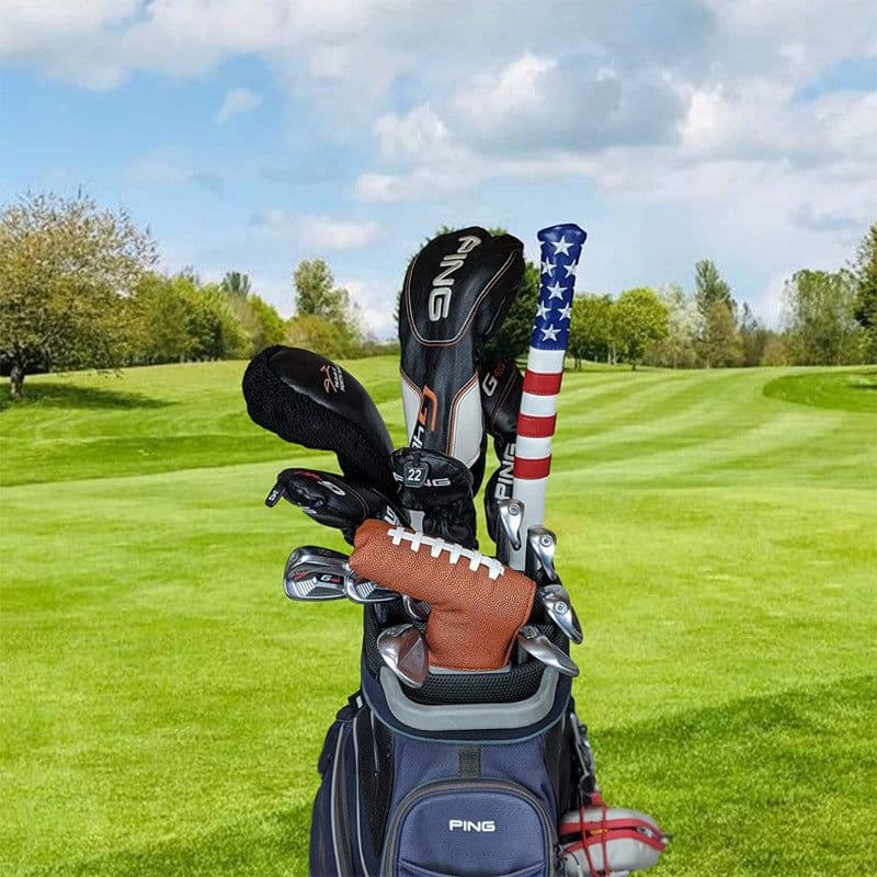 image-Club Head Cover Golf Push Rod Case PU Cue Sleeve Supplies