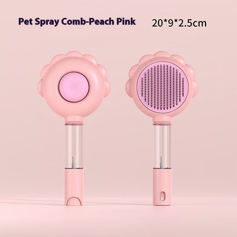 image-2 In 1 Self Cleaning Dog Brush Comb With Spray Pets Grooming Hair Remover Combs Brush Floating Hair Pet Grooming Brush Pet Products