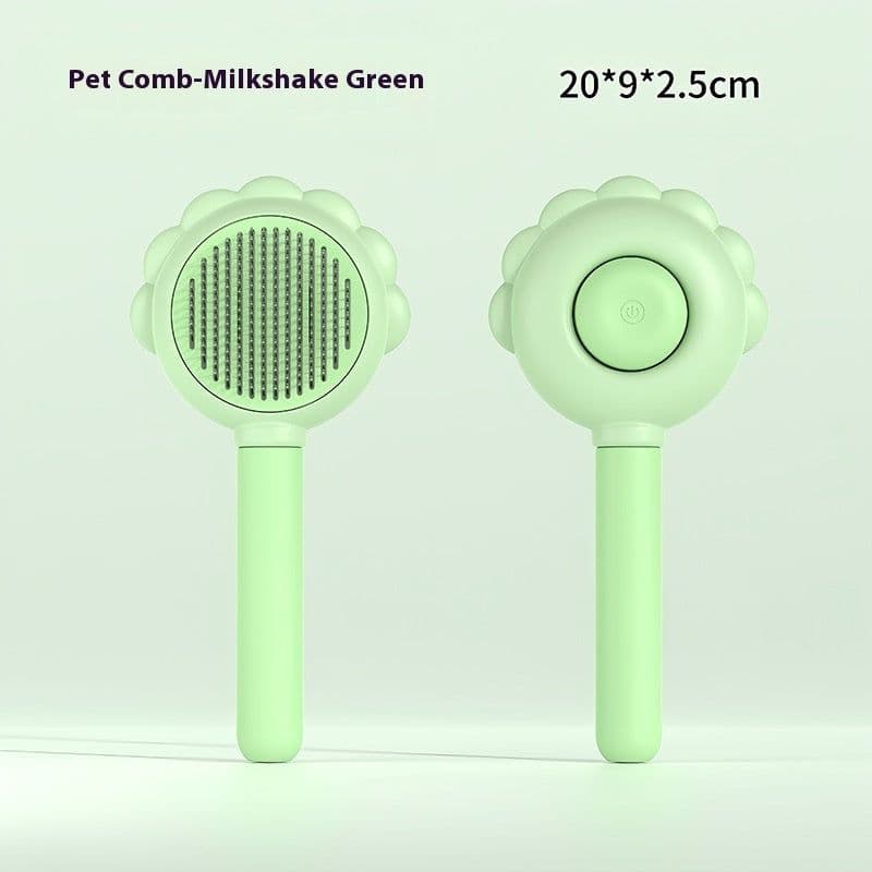 image-2 In 1 Self Cleaning Dog Brush Comb With Spray Pets Grooming Hair Remover Combs Brush Floating Hair Pet Grooming Brush Pet Products