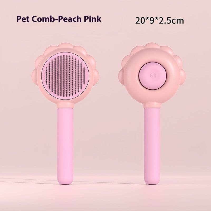 image-2 In 1 Self Cleaning Dog Brush Comb With Spray Pets Grooming Hair Remover Combs Brush Floating Hair Pet Grooming Brush Pet Products
