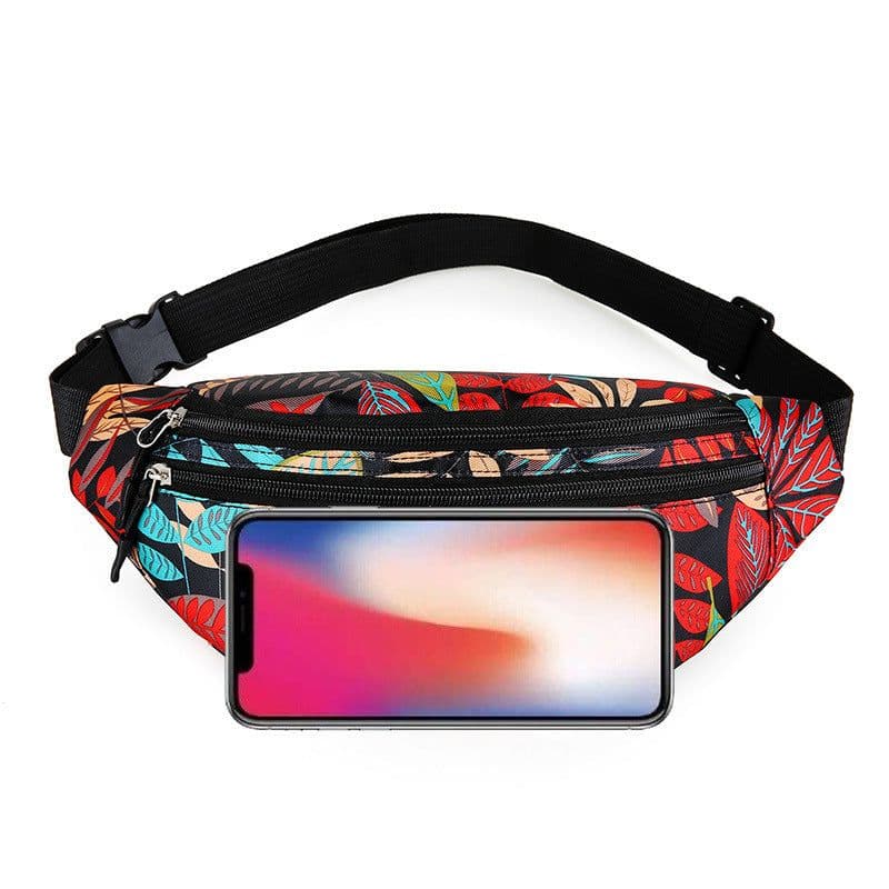 image-Women's Fashion Casual Nylon Multi-layer Waist Bag