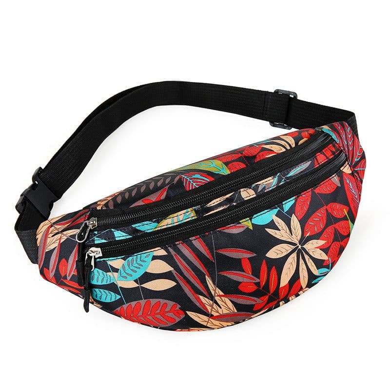 image-Women's Fashion Casual Nylon Multi-layer Waist Bag
