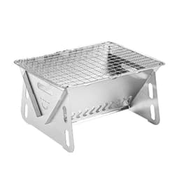 image-Outdoor Folding BBQ Grill Stainless Steel Convenient Card Type Firewood Mini Barbecue Grill Home