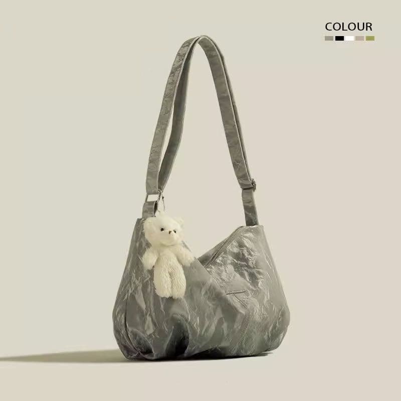 image-New Mori Style All-match Commute High-grade Velvet Large Capacity Lightweight Tote Bag