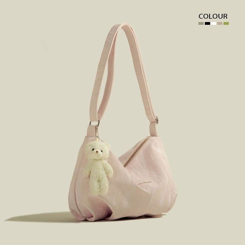 image-New Mori Style All-match Commute High-grade Velvet Large Capacity Lightweight Tote Bag