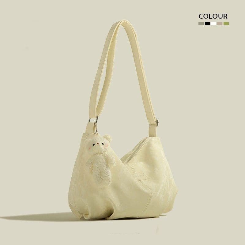 image-New Mori Style All-match Commute High-grade Velvet Large Capacity Lightweight Tote Bag