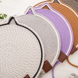 image-Braided Cotton Rope Cat Claw Mat Self Hi Ball One Piece Sleeping Mat Washable Anti Sticky Scratching Artifact Cat Scratching Mat Pet Products