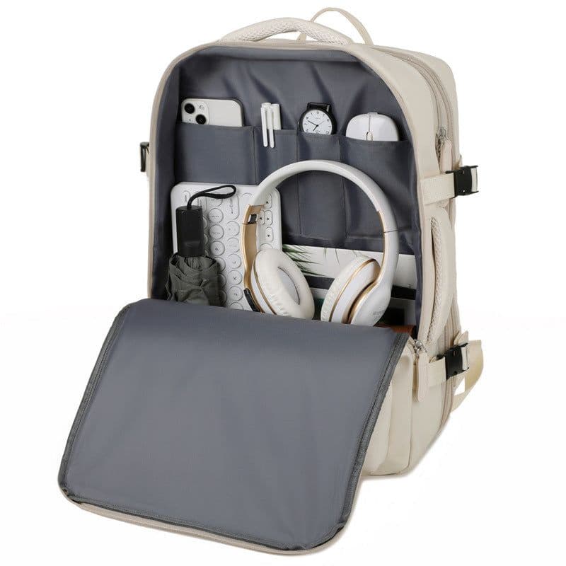 image-Waterproof USB Rechargeable Student Schoolbag Outdoor Travel