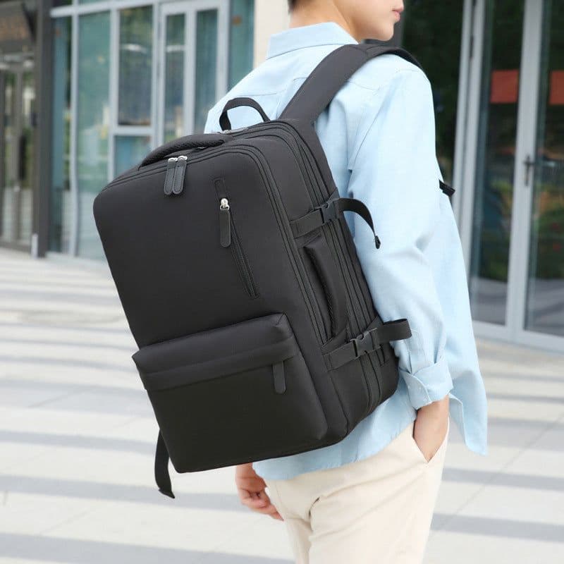image-Waterproof USB Rechargeable Student Schoolbag Outdoor Travel
