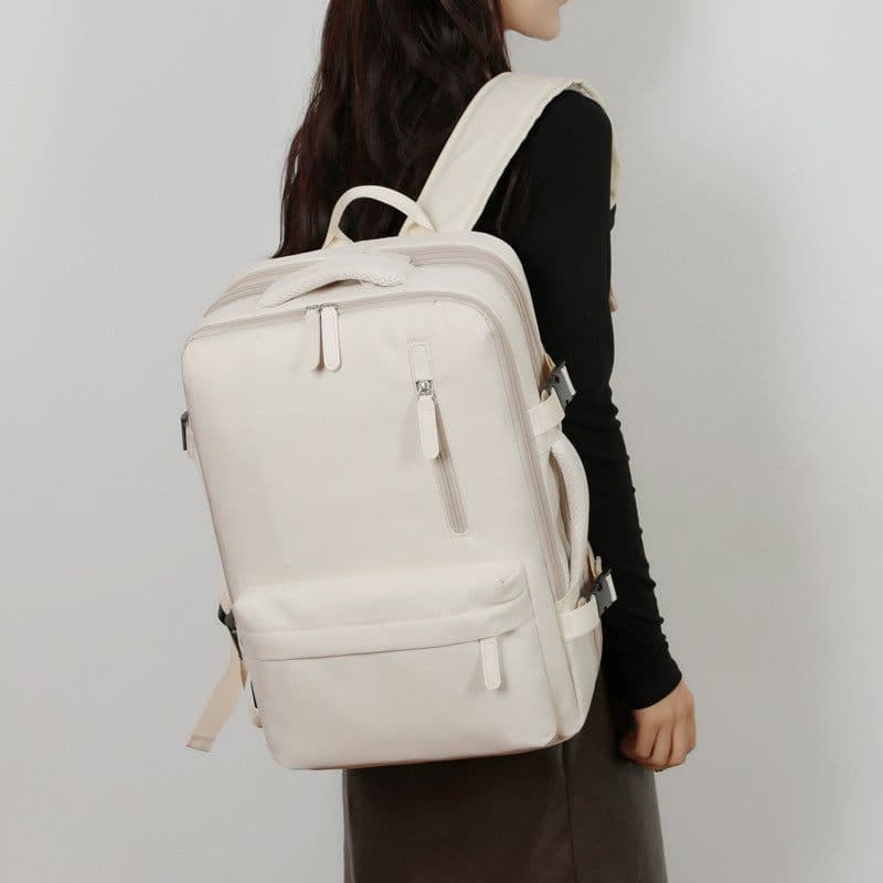 image-Waterproof USB Rechargeable Student Schoolbag Outdoor Travel